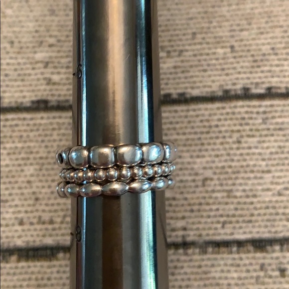 Sterling silver stackable ring set - Picture 2 of 7